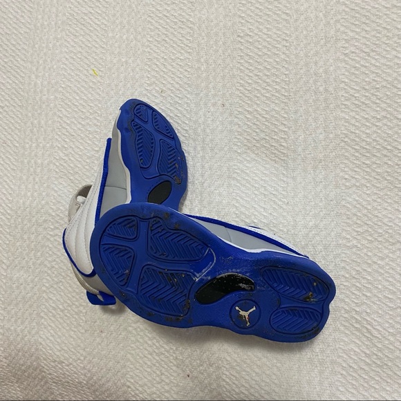 Jordan Pro Strong White Racer Blue Wolf Gray Child 9c Toddler Sneakers - Picture 6 of 8